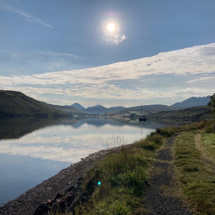 Lake and mountains