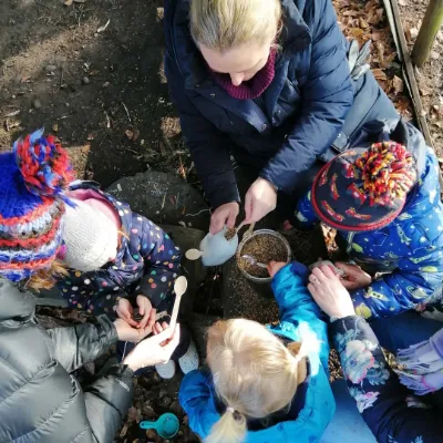 Children cooking