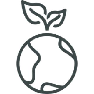 Drawing of earth as an apple