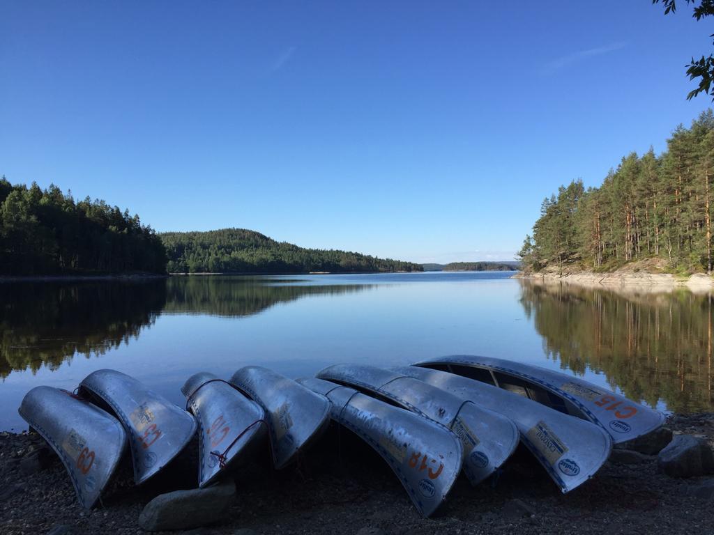 Canoes at the lake